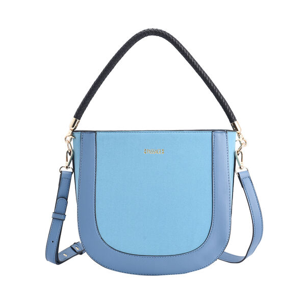 Hobo Tasche mit abnehmbarem Riemen, Blau