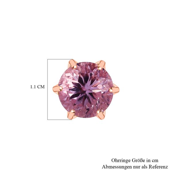 Rose De France Amethyst und Zirkon Ohrringe - 8,70 ct. image number 6