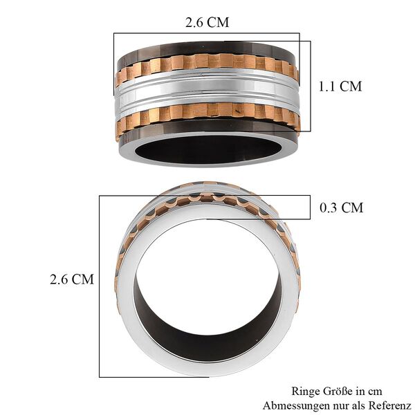 316L Edelstahl TricolorRing (Gr&ouml;&szlig;e 16.50) ca. 13,00g image number 5