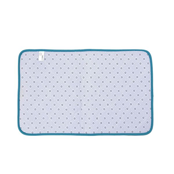 Homesmart- 2er-Set gepr&auml;gte Flanell-Badematte mit rutschfester Unterseite, T&uuml;rkis image number 5