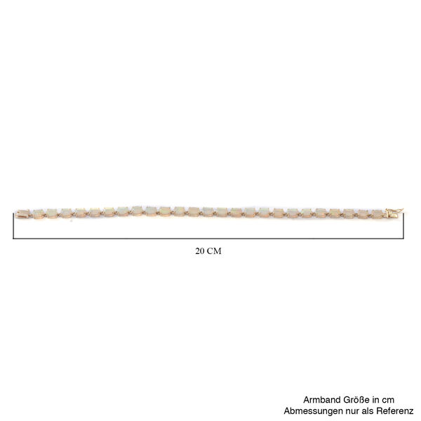 AAA Natürliches, äthiopisches Welo Opal Armband, ca. 20 cm, 375 Gold ca. 7,20 ct image number 3