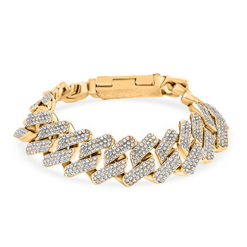 Wei&szlig;er Kristall Armband ca. 18.5 cm Std Gelb