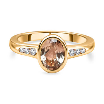 AAA Turkizit und Zirkon-Ring - 1,67 ct.