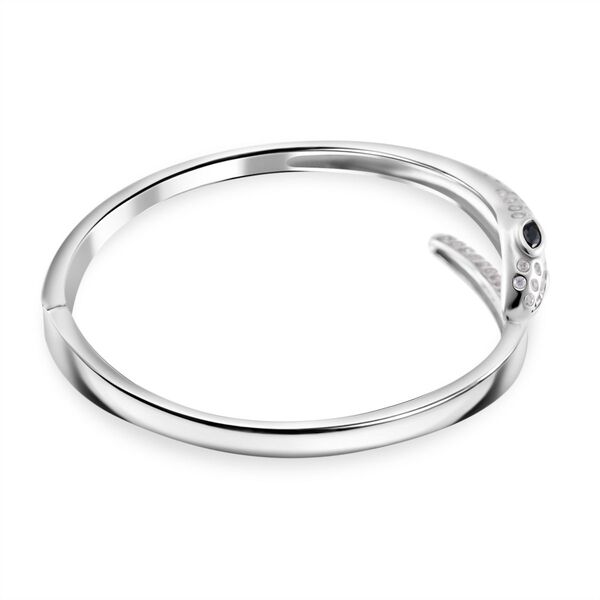 Schlangen Armreif, Weißer Zirkonia, ca. 19 cm Reiner Edelstahl image number 3