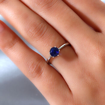 AAA Kyanit Solit&auml;r Ring 925 Silber Platin-&Uuml;berzug