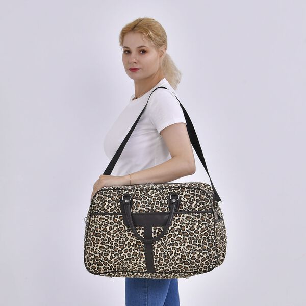 Reisetasche mit braunem Leopardenmuster image number 2