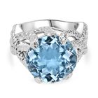 Himmelblauer Topas Ring Messing (Gr&ouml;&szlig;e 20.00) ca. 12,55 ct