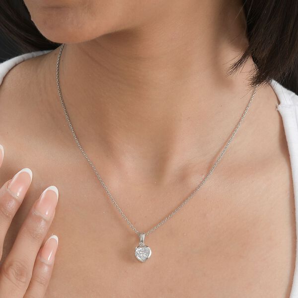 Zirkonia Anh&auml;nger mit 50cm Kette - 3,23 ct. image number 4