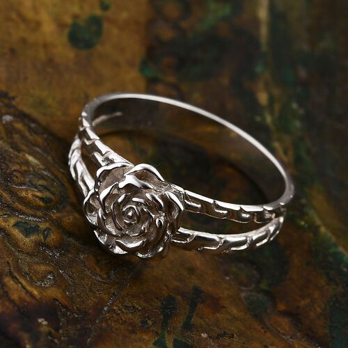 Royal Bali Kollektion - Rosen-Ring in 925 Silber image number 1