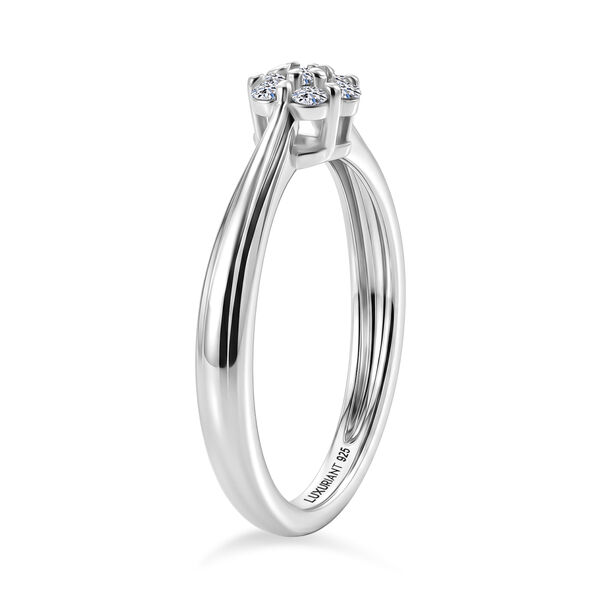 LUXURIANT SI-GH Labor Diamant Ring, 925 Silber rhodiniert - 0,20 ct. image number 4