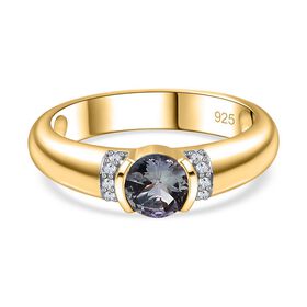 Grüner Tansanit und Zirkon-Ring - 0,59 ct.
