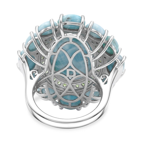 D'Joy Larimar Ring 925 Silber Rhodiniert (Gr&ouml;&szlig;e 21.00) ca. 23,34 ct image number 5