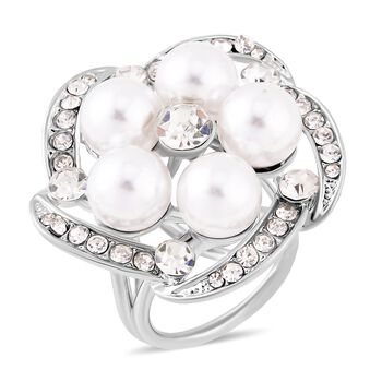 Kristall Kunstvoller Schalring, Kunststoff Perle