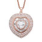 Weißer Kristall Schmuckset ca. 70 cm Eisen Std Rose, Legierung Std Rose