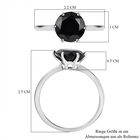 Schwarzer Spinell Ring, 925 Silber,  (Größe 18.00) ca. 3.31 ct image number 6