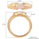 Natürlicher Äthiopischer Opal Ring 925 Silber vergoldet  ca. 0,49 ct image number 6