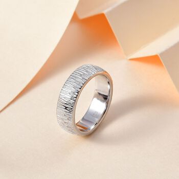 Strukturierter Bandring, 925 Silber rhodiniert