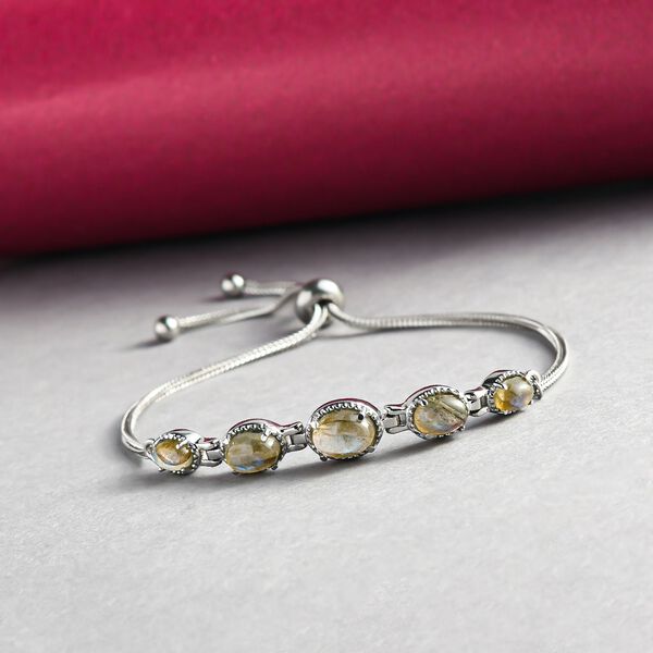 Labradorit Armband, ca. 26.75 cm, Ionenbeschichteter Stahl ca. 5,17 ct image number 2