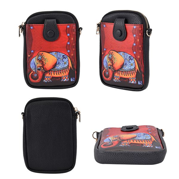 Stilvolle und kompakte Handytasche mit Elefantenmotiv image number 4