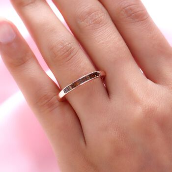 Roter Diamant-Ring, 925 Silber ros&eacute;vergoldet  ca. 0,25 ct