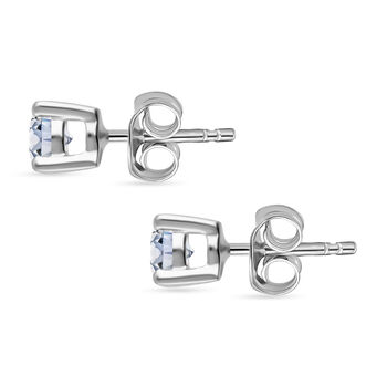 LUXURIANT SGL zertifizierte VS-EF Labor Diamant Ohrringe in 375 Wei&szlig;gold - 0,50 ct.