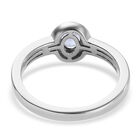 Tansanit und Zirkon Ring, 925 Silber Bicolor  ca. 0,40 ct image number 5