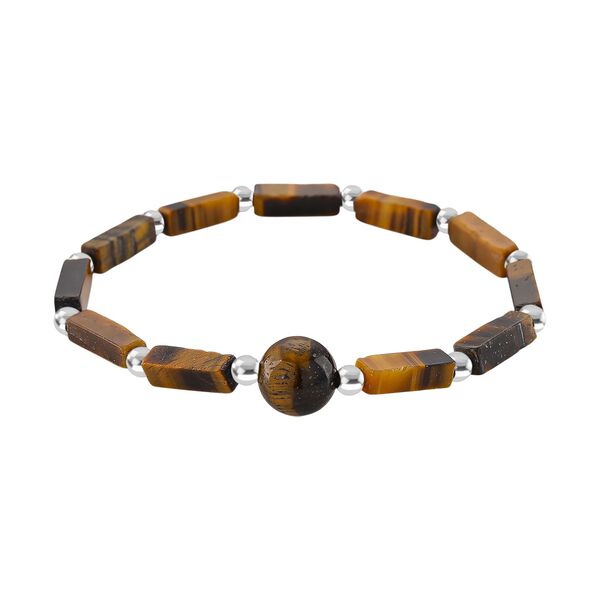 3er Set - Gelbes Tigerauge, Erstellt weißes Katzenaugen Armband, ca. 175.00 ct image number 7