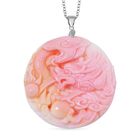 Natürlicher Rosa Königsmuschel Perle Schmuckset 925 Silber rhodiniert