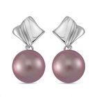 Mehrfarbige Edison Perle Ohrringe, (ca. 10-11mm),  925 Silber rhodiniert