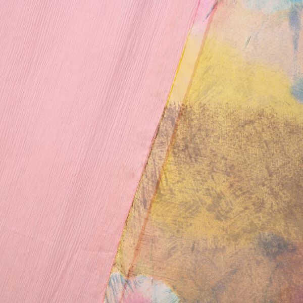 LA MAREY Seidenschal aus 100% Maulbeerseide, Grün und Rosa image number 7