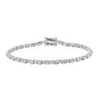LUXURIANT DIAMOND -  Lab Grown Diamant VS-EF Armband ca. 18.5 cm 925 Silber platiniert ca. 2.50 ct