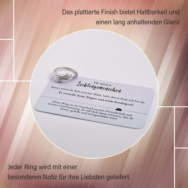 Hug Ring in platiniertem Silber image number 11