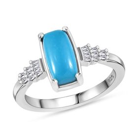 AA Sleeping Beauty Türkis und Diamant Ring - 1,67 ct.