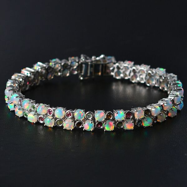 AA Natürliches, äthiopisches Welo Opal und Multi-Turmalin-Armband image number 8