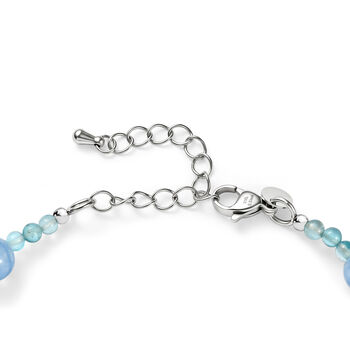 EverTrue Milchiges Aquamarin und blaues Apatit 19+5cm Armband - 58 ct.