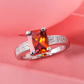 Lustro Stella roter und weißer Zirkonia Ring