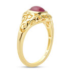 Afrikanischer Rubin-Ring, Fissure gefüllt, 925 Silber vergoldet (Größe 16.00) ca. 1,15 ct image number 3