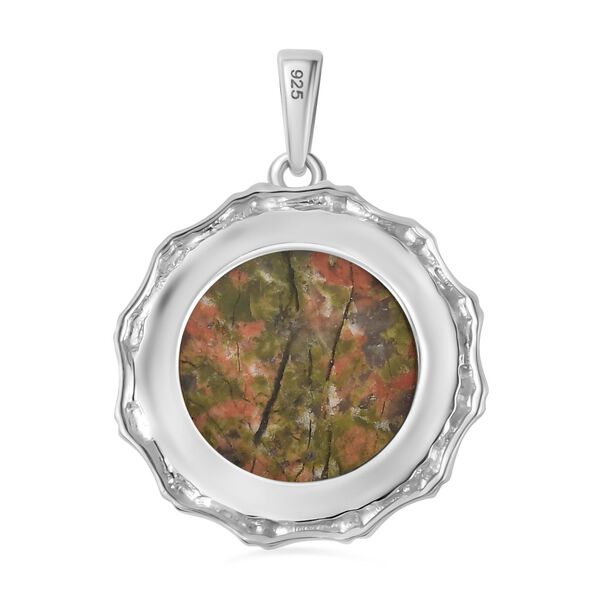 Unakite Anh&auml;nger 925 Silber platiniert ca. 12.73 ct image number 4