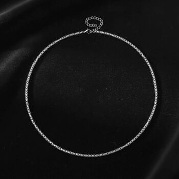 316L Edelstahl Halskette ca. 60 cm + 5 cm Extender, ca. 29,20g