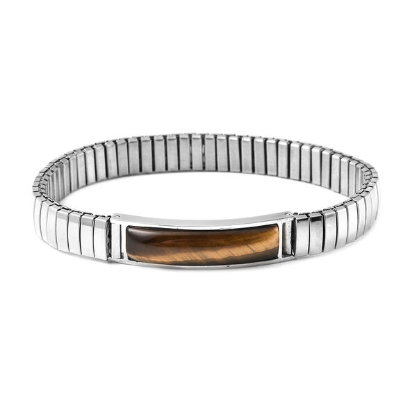 Flexibles Tigerauge-Armband, 19 cm, ca. 17,70 ct