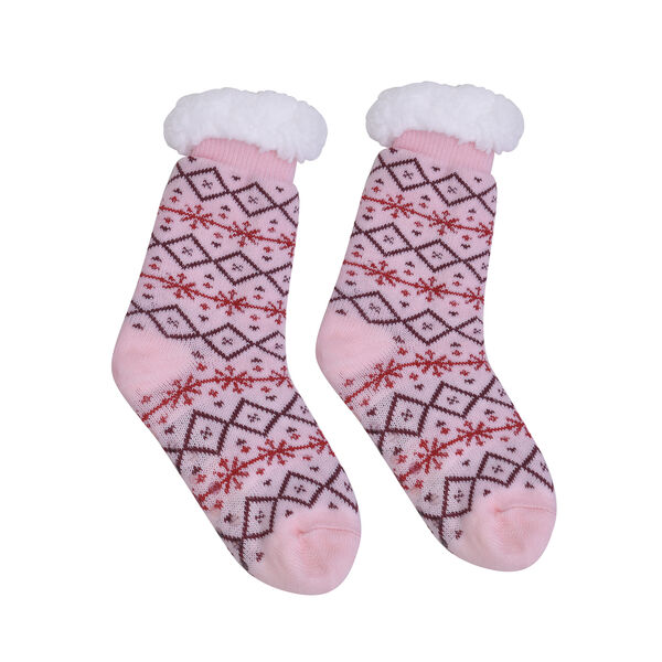 2er-Set Wärmflasche mit Strickbezug, 2000ml und 1 Paar rutschfeste Haussocken mit Sherpa Futter, Einheitsgröße 18x32 cm  image number 2