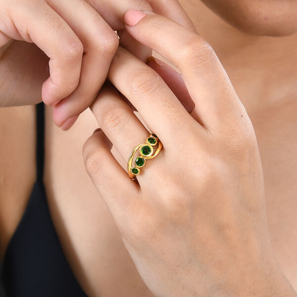 Nat&uuml;rlicher Chromdiopsid-Ring - 0,97 ct. image number 2