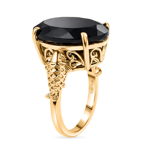 EverTrue AA schwarzer Glasachat Ring - 10,83 ct. image number 4