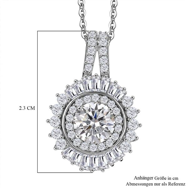Moissanit Anhänger mit 50cm Kette und Ring image number 5