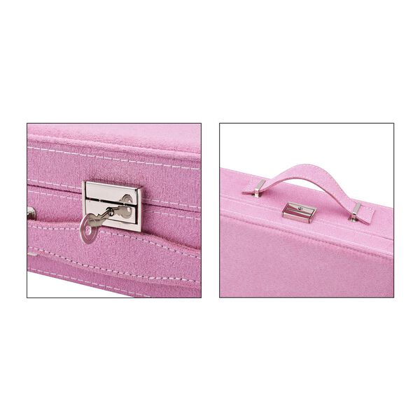 2-lagiges Schmuckk&auml;stchen mit herausnehmbarem Tablett, Rosa image number 6