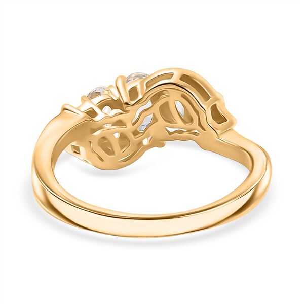 D joy AAA Premium Malagasy Regenbogen Mondstein Ring, 925 Silber 750 Gelbgold Vermeil (Gr&ouml;&szlig;e 18.00) ca. 0.81 ct image number 6