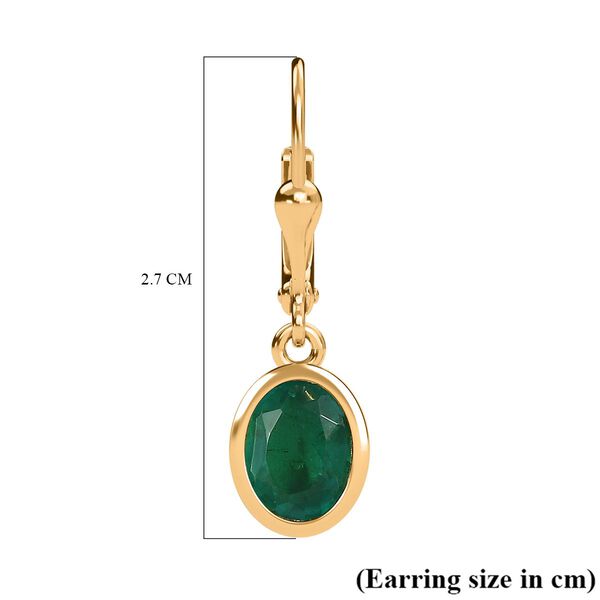 Smaragd Triplett Quarz Ohrringe - 3,10 ct. image number 5