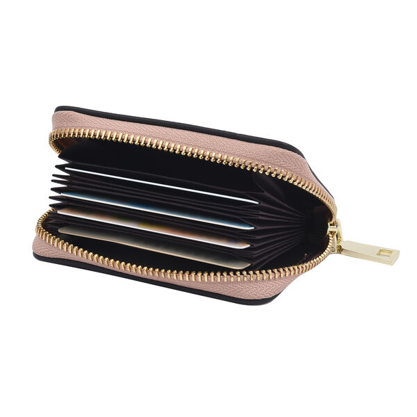 SENCILLEZ Geldbörse aus 100% echtem Leder und RFID Schutz, Leopardenmuster, Größe 12x2x8 cm, Schwarz und Khaki image number 5