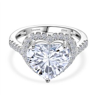 LUXURIANT DIAMOND - Lab Grown Diamant VS-EF IGI zertifiziert Ring 950 Platin (Gr&ouml;&szlig;e 17.00) ca. 5.50 ct