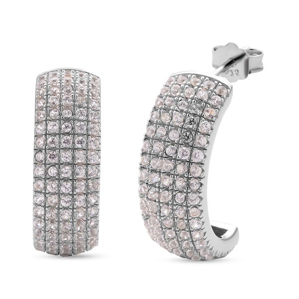 Weiße Zirkon Ohrringe, 925 Silber rhodiniert ca. 0.84 ct image number 4